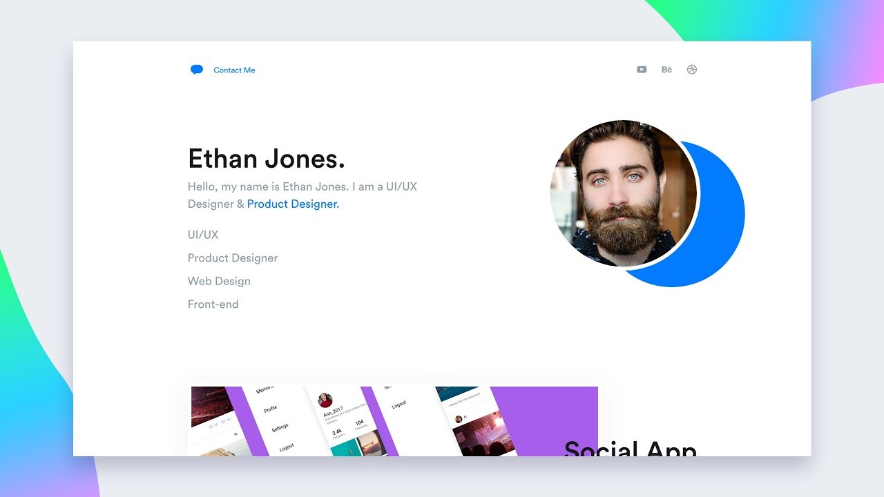 How to Design and Code a Portfolio Website - Part 1 - YouTube